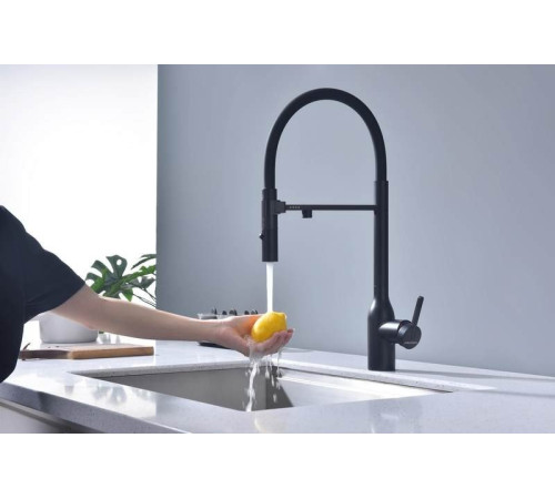 Смеситель Paulmark Magneto One Ma213188-GM черный/вороненая сталь