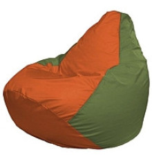 Кресло-мешок Flagman Груша Мини L Г0.1-216 оранжевый/оливковый