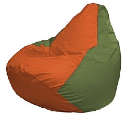 Кресло-мешок Flagman Груша Мини L Г0.1-216 оранжевый/оливковый