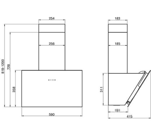 Кухонная вытяжка Elikor Антрацит 60П-650-Е3Д белый 185578