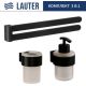 Набор аксессуаров для ванной Lauter 21TS3019 + 21TS3021 + 21TS3004 Matt Black, 3 предмета