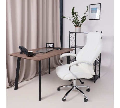 Офисное кресло AksHome Mastif Eco экокожа, белый