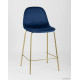 Стул Stool Group Валенсия SN полубарный OS-001CB HLR-64 велюр синий/ножки золото