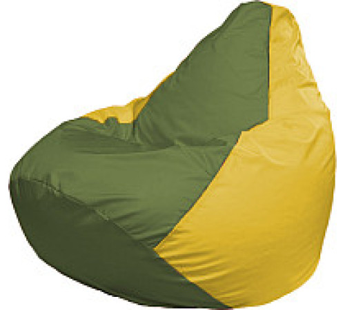 Кресло-мешок Flagman Груша Супер Мега 4XL Г5.1-228 оливковый/желтый
