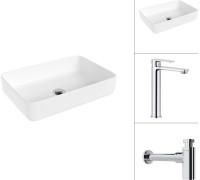 Умывальник Lauter 21487-50 + Moon 21СK81691C с сифоном 21635CH хром