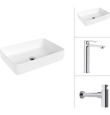 Умывальник Lauter 21487-50 + Moon 21СK81691C с сифоном 21635CH хром