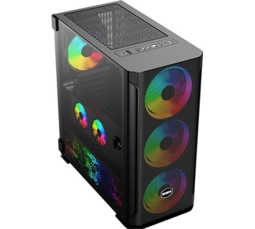 Корпус Soeyi AX1-B10 Tempered Glass