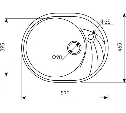 Кухонная мойка Zigmund & Shtain Kreis OV 575 швейцарский шоколад