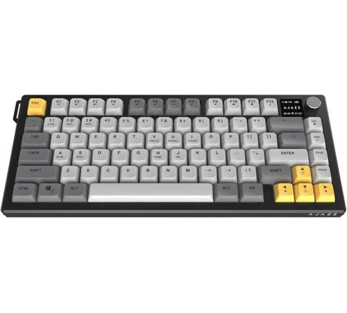 Клавиатура Ajazz AF82 черный/серый/желтый
