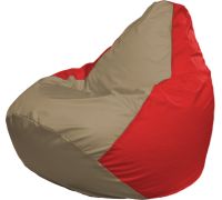 Кресло-мешок Flagman Груша Г2.1-92 тёмно-бежевый/красный