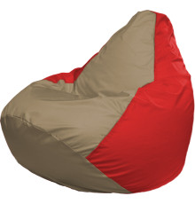 Кресло-мешок Flagman Груша Г2.1-92 тёмно-бежевый/красный