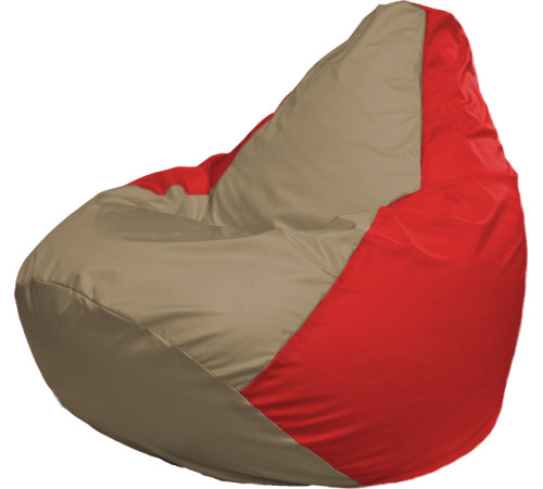 Кресло-мешок Flagman Груша Г2.1-92 тёмно-бежевый/красный
