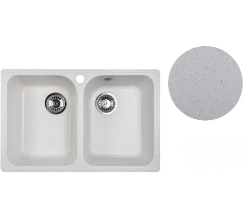 Кухонная мойка Marblan Duas бежевый, с сифоном