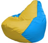 Кресло-мешок Flagman Груша Г2.1-263 жёлтый/голубой