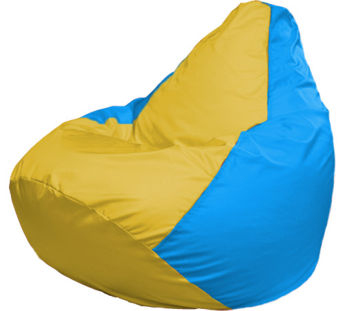 Кресло-мешок Flagman Груша Г2.1-263 жёлтый/голубой