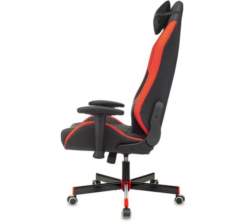 Игровое геймерское кресло Knight Neon черный/красный экокожа