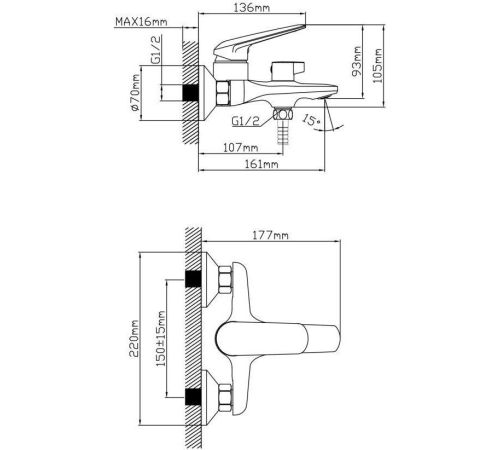 Смеситель AV Engineering AVPOS3-A176-130