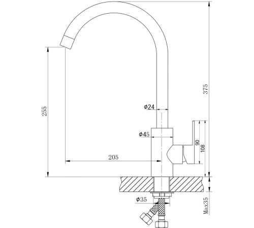 Смеситель Ekko E40802