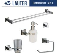 Набор аксессуаров для ванной Lauter 21SH6061 + 21SH6171 + 21SH6091 + 21SH6071 + 21SH6021 Chrome, 5 предметов