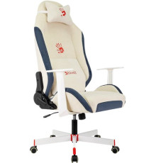 Игровое геймерское кресло A4Tech Bloody GC-830 белый/синий