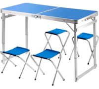 Стол со стульями Bison A-4-60*120-BL