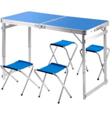 Стол со стульями Bison A-4-60*120-BL