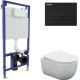 Унитаз подвесной Berges Wasserhaus Ventas Rimless + Visam Slim 525 EX-043344 с кнопкой