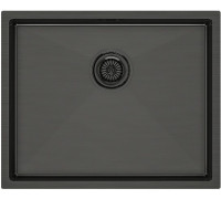 Кухонная мойка Paulmark Next 54 Uni PM215444-GM черный/вороненая сталь