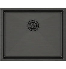 Кухонная мойка Paulmark Next 54 Uni PM215444-GM черный/вороненая сталь