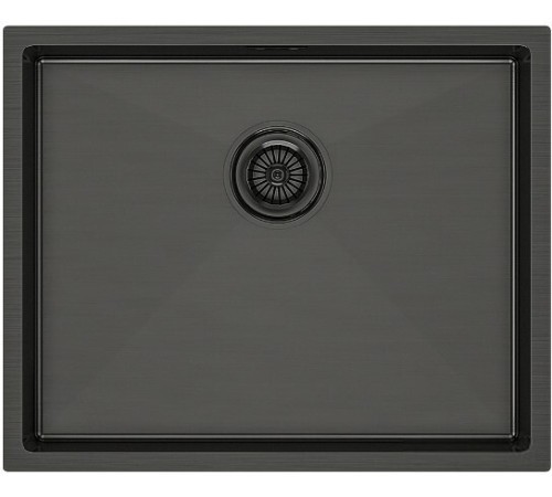 Кухонная мойка Paulmark Next 54 Uni PM215444-GM черный/вороненая сталь