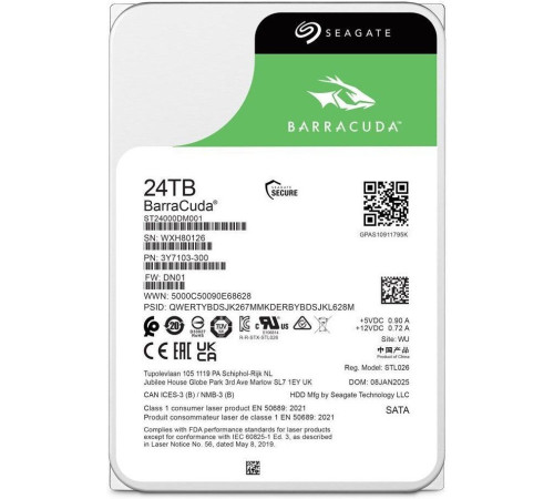 Жесткий диск Seagate Barracuda 24TB ST24000DM001