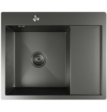 Кухонная мойка Mixline Pro 552926 черный графит, с сифоном