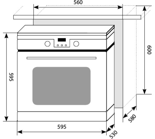 Электрический духовой шкаф LEX EDP 093 BL