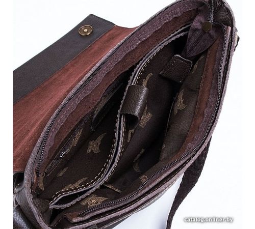 Сумка через плечо Poshete 196-1265-6-DBW коричневый