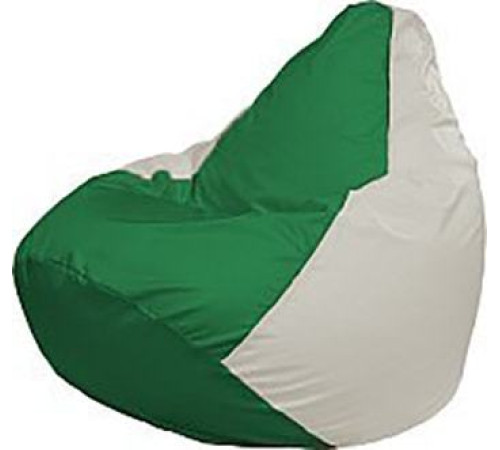 Кресло-мешок Flagman Груша Медиум Г1.1-244 зелёный/белый