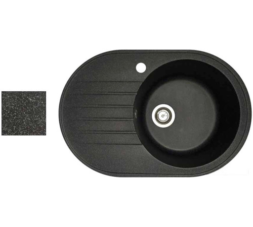 Кухонная мойка БелЭворс Rondo R черный, без сифона
