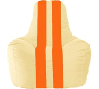 Кресло-мешок Flagman Спортинг С1.1-143 светло-бежевый/оранжевый