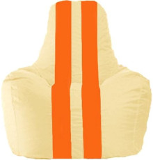 Кресло-мешок Flagman Спортинг С1.1-143 светло-бежевый/оранжевый