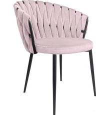 Стул с подлокотниками Лидмаш SML-08 черный/розовый