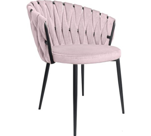 Стул с подлокотниками Лидмаш SML-08 черный/розовый