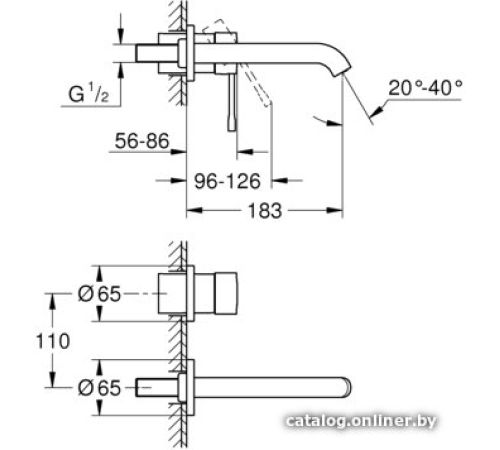 Смеситель Grohe Essence New 19408DL1+23571000 теплый закат, матовый