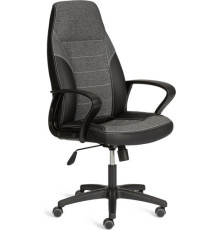 Офисное кресло TetChair Inter 24 кожзам/ткань черный/серый, 36-6/207/TW-12/TW-11