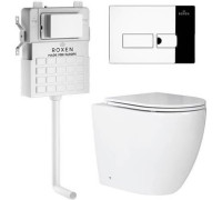 Унитаз приставной Roxen Antares в комплекте с инсталляцией Attach 5 в 1 967038 кнопка: хром глянцевый