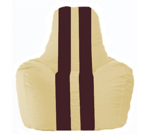 Кресло-мешок Flagman Спортинг С1.1-150 бежевый/бордовый