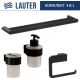 Набор аксессуаров для ванной Lauter 21TS3019 + 21TS3021 + 21TS3015 + 21TS3002 Matt Black, 4 предмета