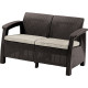 Садовый диван Keter Corfu II Love Seat 258946 коричневый