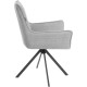 Стул с подлокотниками TetChair Мурано опора 360 велюр/букле HYP, светло-серый