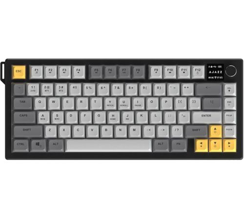 Клавиатура Ajazz AF82 черный/серый/желтый