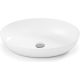 Умывальник Belux Турин 610 эллипс 18, белый матовый/Solid Surface
