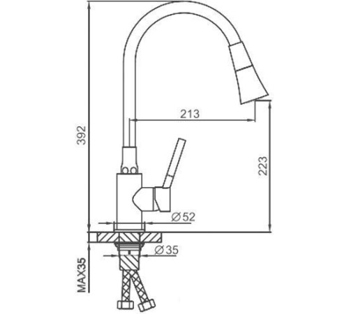 Смеситель FRAP F4044-6